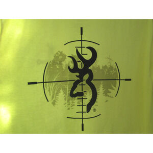 Browning bulls-eye bright yellow-green t-shirt, medium, very good condition
